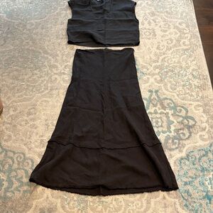 Zara Chic Black Skirt Set